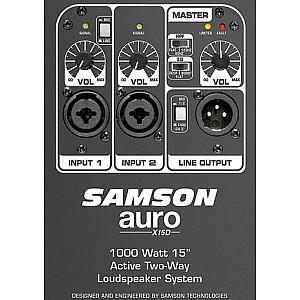 Samson Auro X15D 1000W Active Loudspeaker